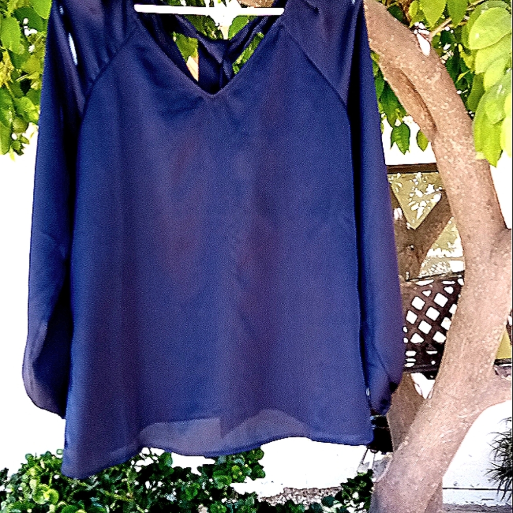 Nine West Navy Top M/L